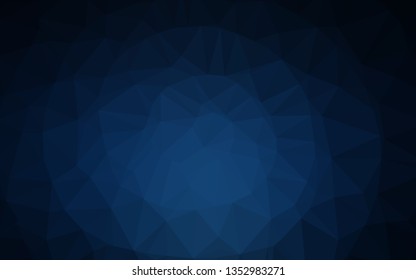 Dark BLUE vector polygon abstract background. Shining colored illustration in a Brand new style. Textured pattern for background.