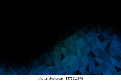 Dark BLUE vector polygon abstract background. A sample with polygonal shapes. Template for a cell phone background.