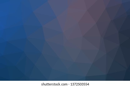 Dark BLUE vector polygon abstract layout. Shining illustration, which consist of triangles. Triangular pattern for your business design.