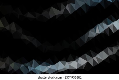 Dark BLUE vector polygon abstract background. Colorful illustration in Origami style with gradient.  Elegant pattern for a brand book.