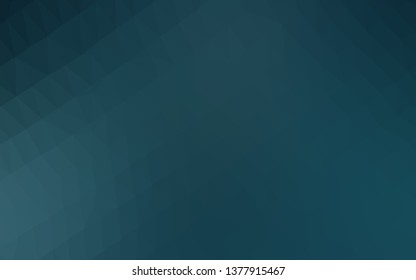 Dark BLUE vector polygon abstract backdrop. Creative illustration in halftone style with gradient. Completely new design for your business.