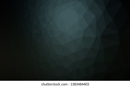 Dark BLUE vector polygon abstract layout. A sample with polygonal shapes. Polygonal design for your web site.