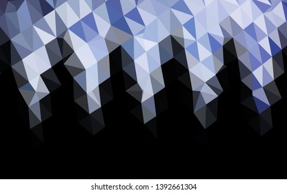 Dark BLUE vector polygon abstract backdrop. Modern geometrical abstract illustration with gradient. Elegant pattern for a brand book.