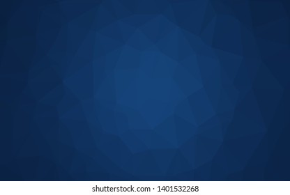 Dark BLUE vector polygon abstract layout. Creative illustration in halftone style with gradient. Textured pattern for background.