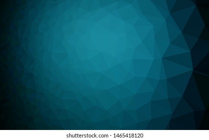 Dark BLUE vector polygon abstract background. Colorful abstract illustration with gradient. Elegant pattern for a brand book.