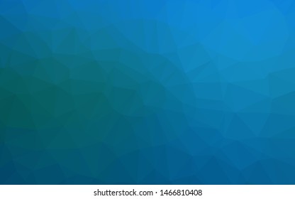 Dark BLUE vector polygon abstract layout. A vague abstract illustration with gradient. The best triangular design for your business.