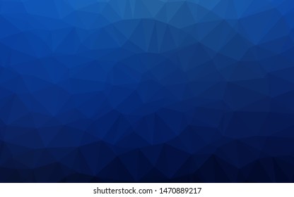 Dark BLUE vector polygon abstract background. A vague abstract illustration with gradient. Completely new template for your business design.