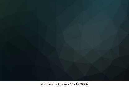 Dark BLUE vector polygon abstract backdrop. Geometric illustration in Origami style with gradient. Completely new template for your business design.