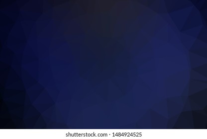 Dark BLUE vector polygon abstract backdrop. Colorful illustration in abstract style with gradient. Completely new design for your business.
