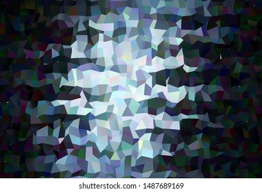 Dark BLUE vector polygon abstract backdrop. Colorful illustration in abstract style with triangles. Best triangular design for your business.