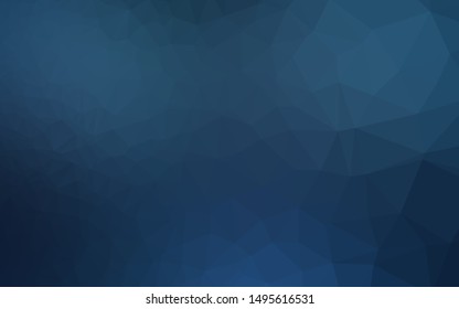 Dark BLUE vector polygon abstract layout. An elegant bright illustration with gradient. Polygonal design for your web site.