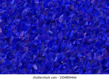 Dark BLUE vector polygon abstract backdrop. Creative geometric illustration in Origami style with gradient. A new texture for your web site.