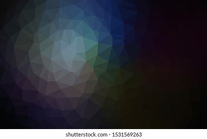 Dark BLUE vector polygon abstract layout. Shining polygonal illustration, which consist of triangles. Brand new design for your business.