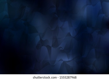 Dark BLUE vector polygon abstract backdrop. Shining colorful illustration with triangles. Best triangular design for your business.