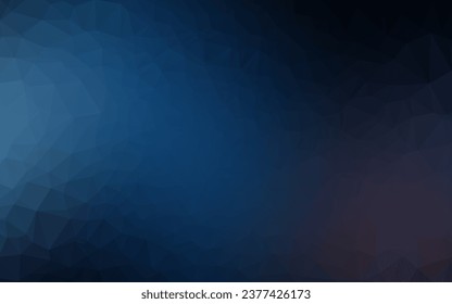 Fondo abstracto de polígono vector azul oscuro. Ilustración de color totalmente nueva en un estilo borroso con gradiente. La plantilla completamente nueva se puede utilizar para su libro de marca.