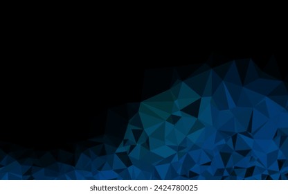 Dark BLUE vector polygon abstract background. Glitter abstract illustration with an elegant design. Brand new design for your business.