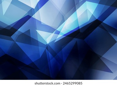 Dark BLUE vector polygon abstract backdrop. Colorful illustration in polygonal style with gradient. Brand new style for your business design.