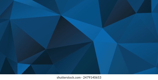 Dark BLUE vector polygon abstract background. Glitter abstract illustration with an elegant triangles. Triangular pattern for your design.Light BLUE vector shining triangular layout. 