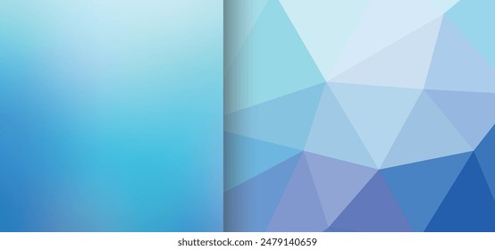 Dark BLUE vector polygon abstract background. Glitter abstract illustration with an elegant triangles. Triangular pattern for your design.Light BLUE vector shining triangular layout. 