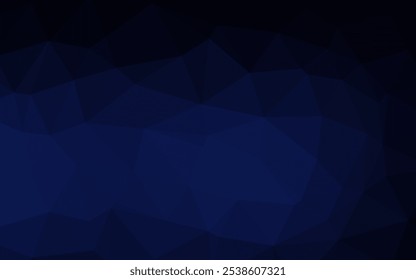 Dark BLUE vector polygon abstract background. Colorful illustration in Origami style with gradient.  Brand new design for your business.