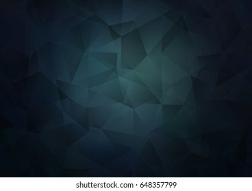 Dark BLUE vector polygon abstract background. A completely new color illustration in a vague style. The textured pattern can be used for background.