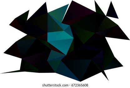 Dark BLUE vector polygon abstract pattern. A completely new color illustration in a vague style. The polygonal design can be used for your web site.