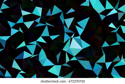 Dark BLUE vector polygon abstract pattern. Creative geometric illustration in Origami style with gradient. The elegant pattern can be used as part of a brand book.