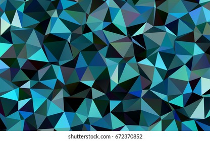 Dark BLUE vector polygon abstract background. A vague abstract illustration with gradient. The completely new template can be used for your brand book.