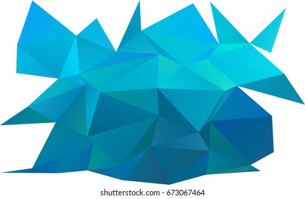 Dark BLUE vector polygon abstract template. Creative illustration in halftone style with gradient. A completely new template for your business design.