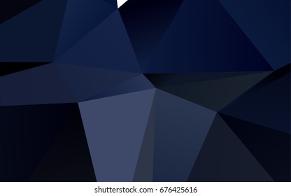 Dark BLUE vector polygon abstract template. A sample with polygonal shapes. The completely new template can be used for your brand book.