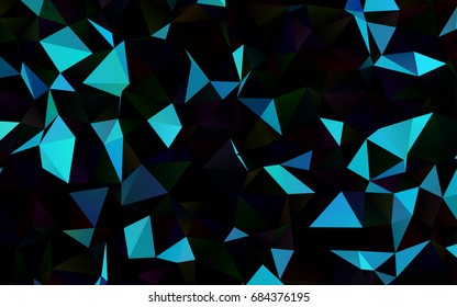 Dark BLUE vector polygon abstract pattern. Colorful abstract illustration with gradient. A new texture for your design.