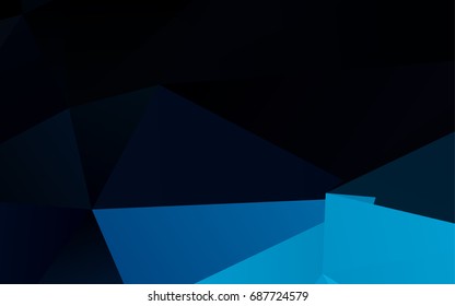 Dark BLUE vector polygon abstract pattern. Modern geometrical abstract illustration with gradient. Brand-new style for your business design.