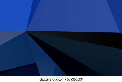 Dark BLUE vector polygon abstract pattern. Brand-new colored illustration in blurry style with gradient. The completely new template can be used for your brand book.
