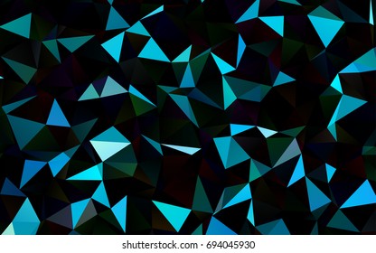 Dark BLUE vector polygon abstract background. Brand-new colored illustration in blurry style with gradient. The template can be used as a background for cell phones.