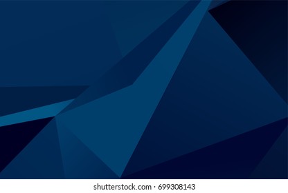 Dark BLUE vector polygon abstract template. Colorful abstract illustration with gradient. The textured pattern can be used for background.