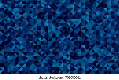Dark BLUE vector polygon abstract template. A vague abstract illustration with gradient. The polygonal design can be used for your web site.