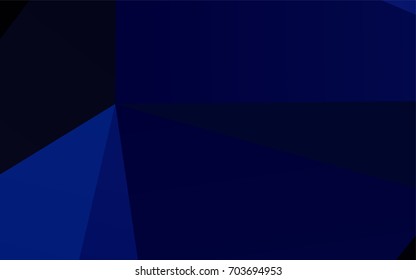 Dark BLUE vector polygon abstract template. A sample with polygonal shapes. The elegant pattern can be used as part of a brand book.