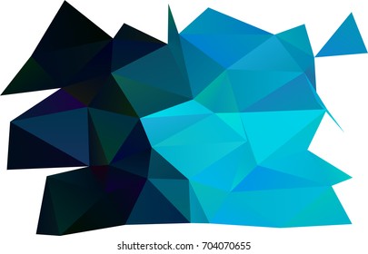 Dark BLUE vector polygon abstract template. Triangular geometric sample with gradient.  Triangular pattern for your business design.