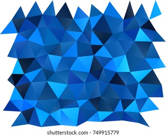 Dark BLUE vector polygon abstract template. A vague abstract illustration with gradient. Brand-new style for your business design.