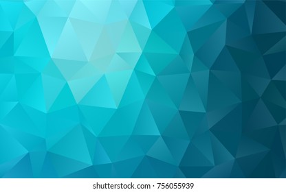 Plantilla abstracta de polígono vectorial azul oscuro. Ilustración abstracta geométrica moderna con gradiente. Nuevo estilo para el diseño de su empresa.