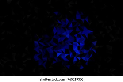 Dark BLUE vector polygon abstract pattern. Brand-new colored illustration in blurry style with gradient. The polygonal design can be used for your web site.