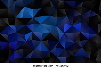 Dark BLUE vector polygon abstract background. Colorful illustration in abstract style with gradient. The completely new template can be used for your brand book.
