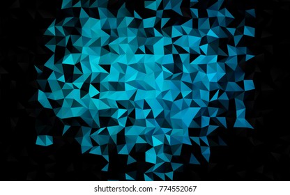Dark BLUE vector polygon abstract template. Colorful illustration in abstract style with gradient. A completely new template for your business design.