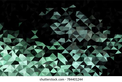 Dark BLUE vector polygon abstract pattern. Brand-new colored illustration in blurry style with gradient. Triangular pattern for your business design.