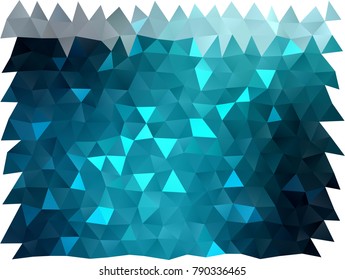 Dark BLUE vector polygon abstract pattern. Creative geometric illustration in Origami style with gradient. The polygonal design can be used for your web site.