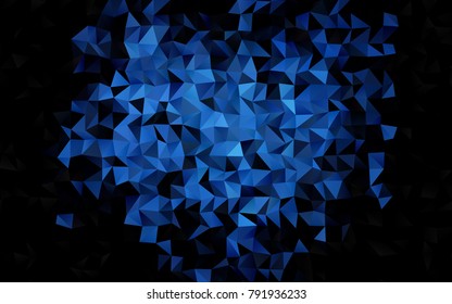 Dark BLUE vector polygon abstract template. Creative illustration in halftone style with gradient. The template can be used as a background for cell phones. Dark BLUE vector polygon abstract template. Creative illustration in halftone style with gradient. The template can be used as a background for cell phones.