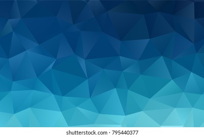 Dark BLUE vector polygon abstract pattern. Modern geometrical abstract illustration with gradient. Brand-new style for your business design.