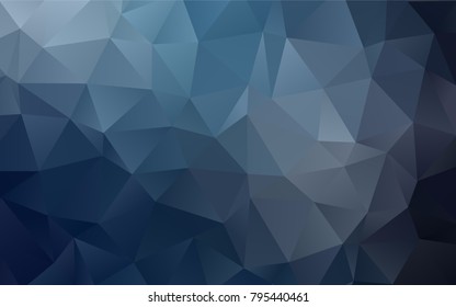 Dark BLUE vector polygon abstract template. Creative illustration in halftone style with gradient. Brand-new style for your business design.