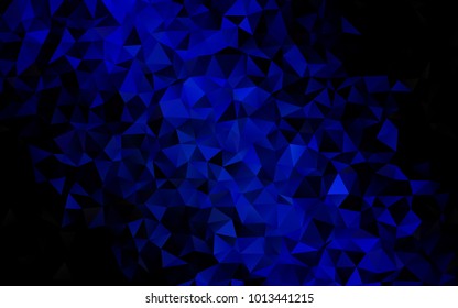 Dark BLUE vector polygonal background. Modern geometrical abstract illustration with gradient. The template can be used as a background for cell phones.