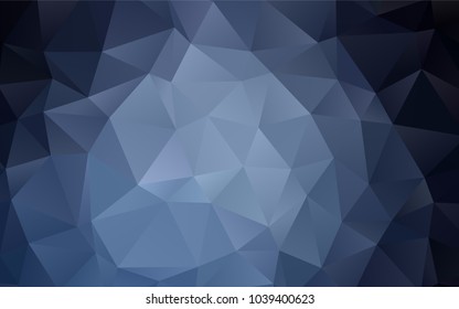 Dark BLUE vector polygonal background. Triangular geometric sample with gradient.  The best triangular design for your business.